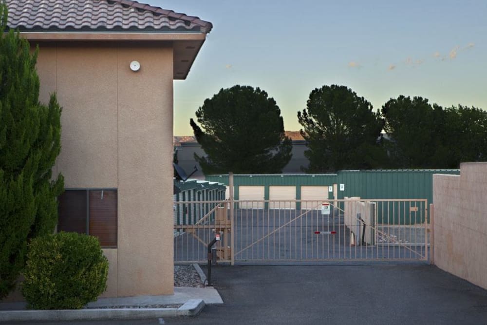The gates at Cottonwood Discount Storage in Cottonwood, Arizona.