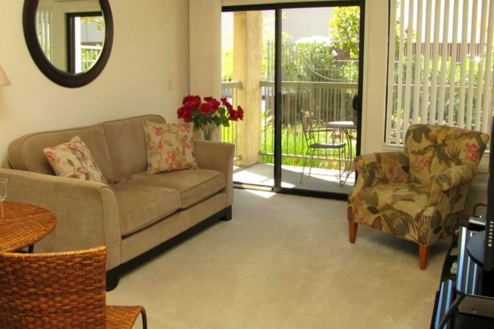 Open Floor Plans and private balcony at Winding Commons Senior Living in Carmichael, California