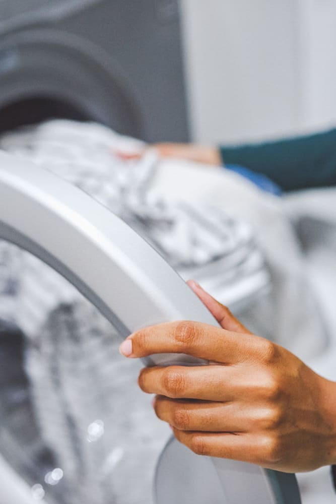 Laundry facilities at Sunny Garden Apartments in La Puente, California