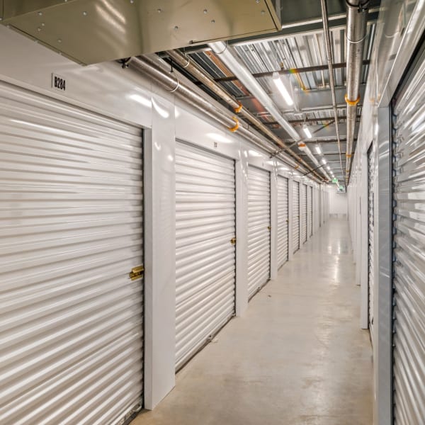 Climate controlled indoor storage units at StorQuest Self Storage in Seattle, Washington