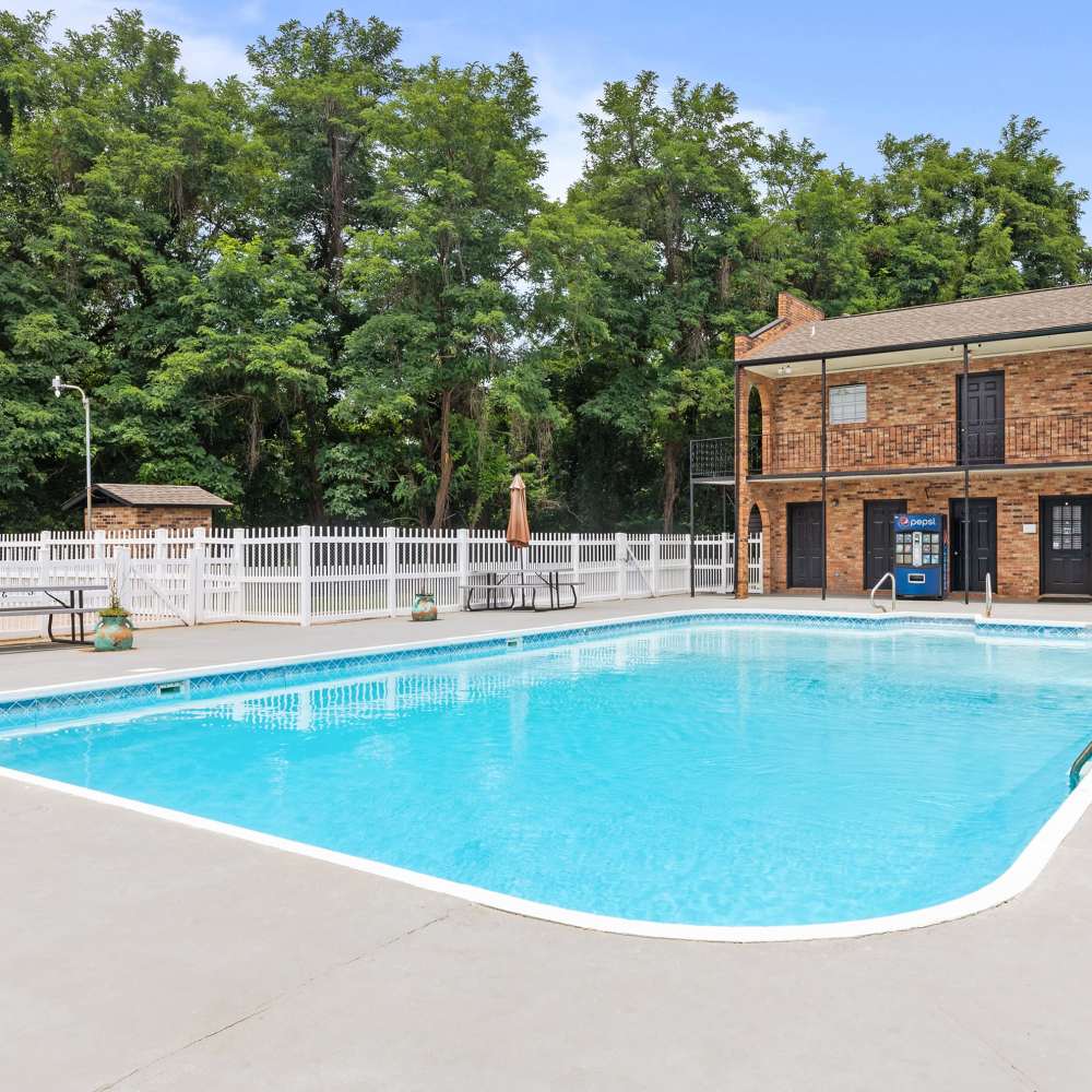 Sparkling water pool in a charming property in Pecan Ridge in Vicksburg, Mississippi
