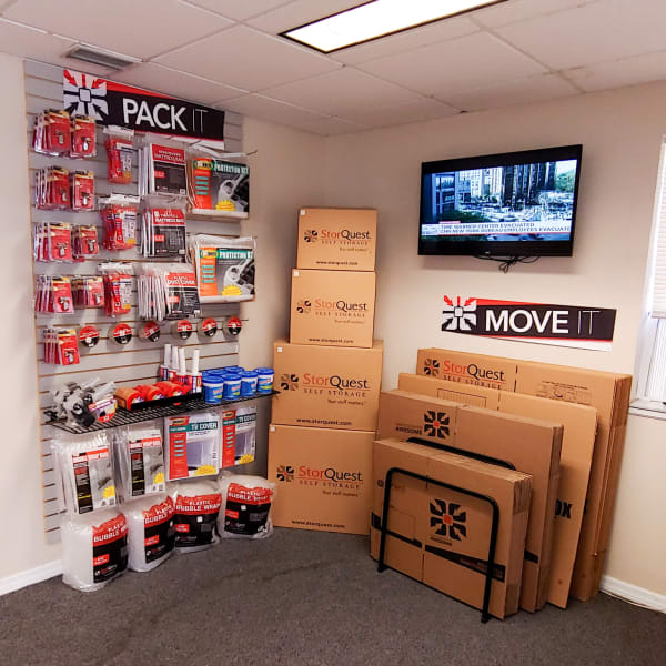 Packing supplies available at StorQuest Self Storage in Tampa, Florida