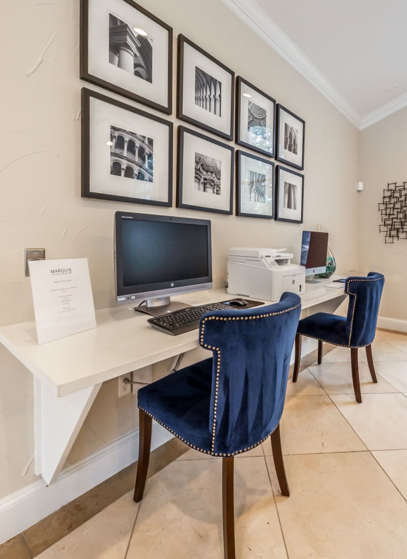 Study area at Marquis at TPC in San Antonio, Texas