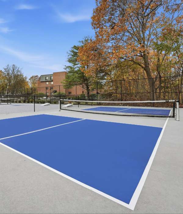 Community pickleball court at Eagle Rock Apartments at Swampscott in Swampscott, Massachusetts