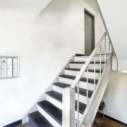 Staircases at Pin Oak Manor Apartments in Mishawaka, Indiana