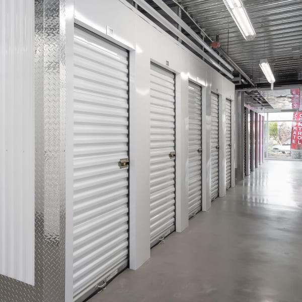 Climate controlled indoor storage units at StorQuest Self Storage in La Mesa, California