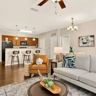 Living room area at Cantare at Indian Lake Village in Hendersonville, Tennessee