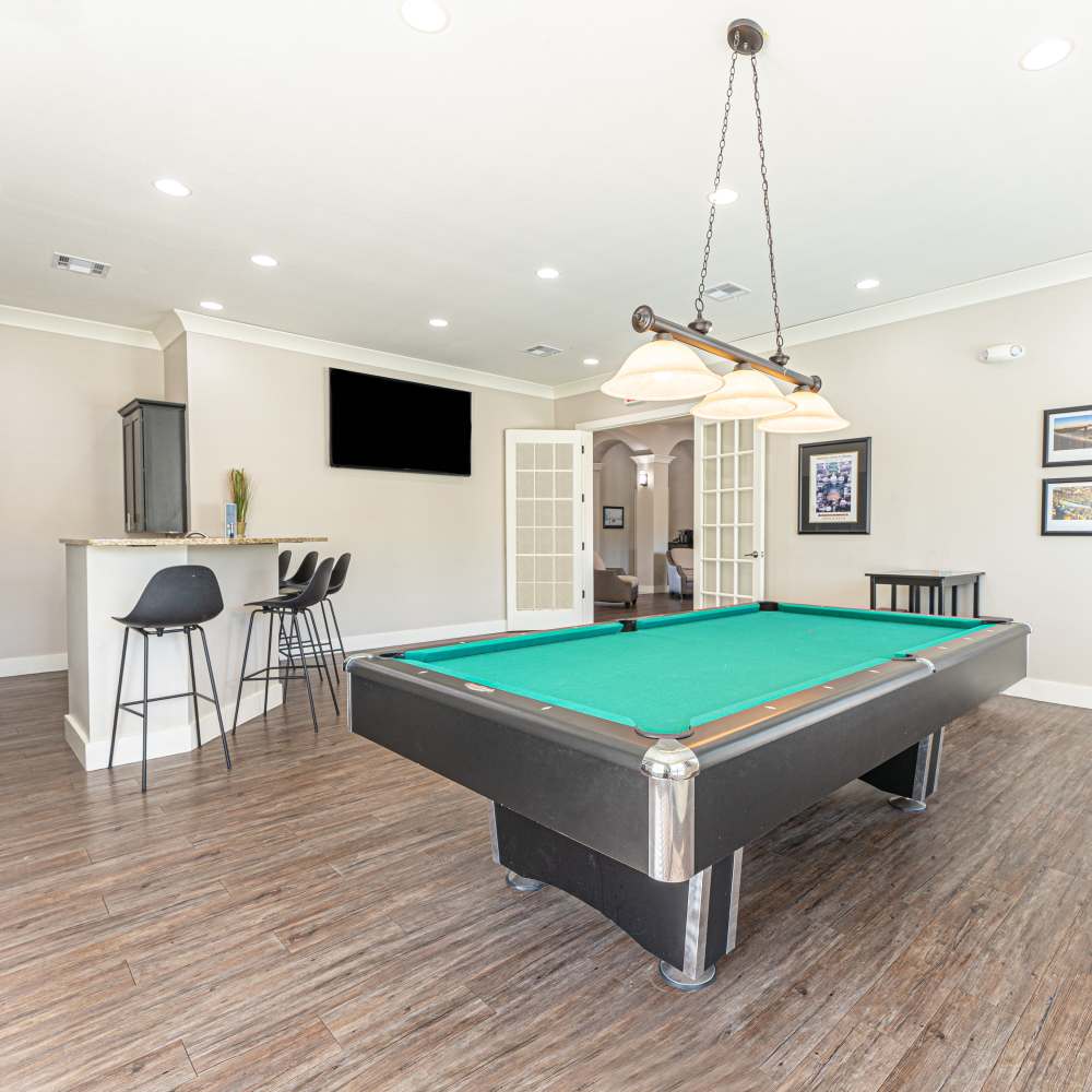 Clubhouse gaming space at Boulder Springs of Columbia in Columbia,Missouri