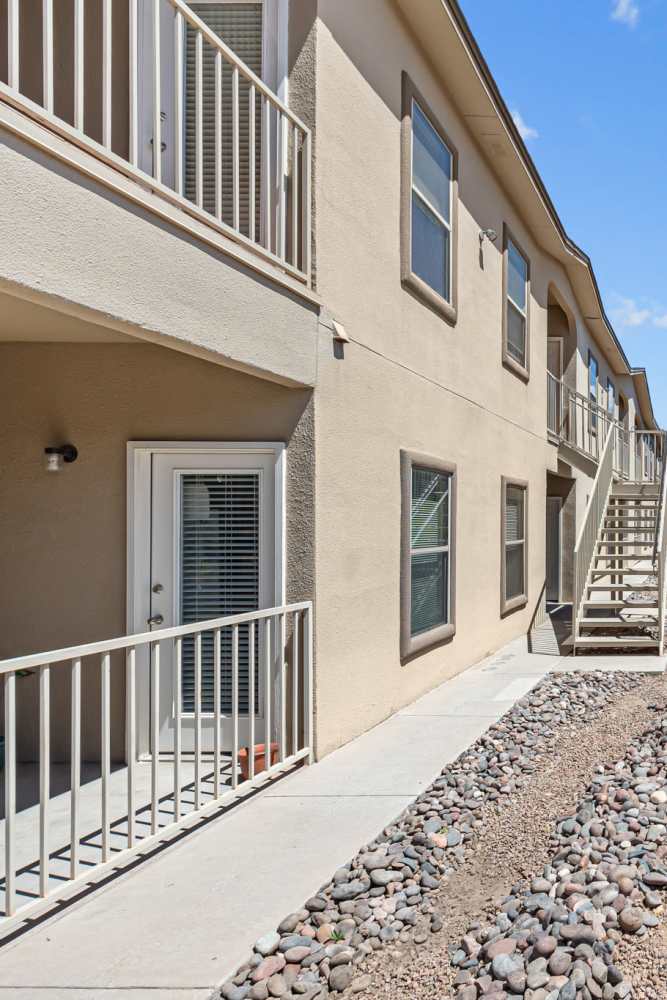 Building exterior at La Jolla Place in El Paso, Texas