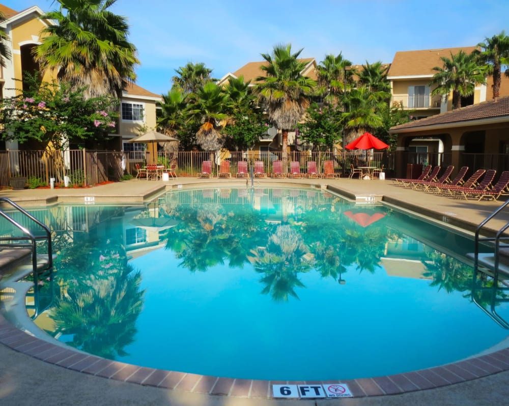 Inviting resort-style pool at  San Marco Apartments in Ormond Beach, Florida