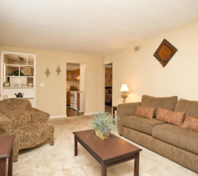 Spacious living room area at Centerview Terrace in Smyrna