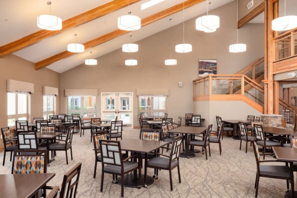 The dining room at The Landing a Senior Living Community in Roseburg, Oregon. 