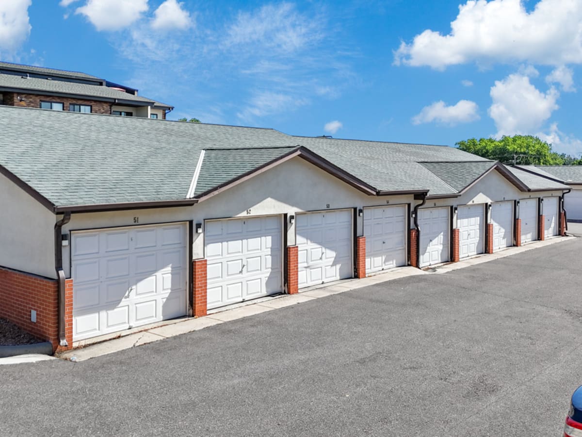 Garages at Equinox Apartments in Saint Anthony, Minnesota