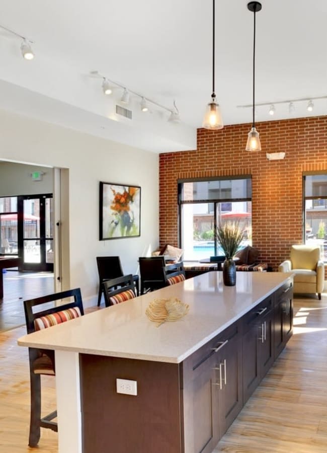 Resident lounge at The Parc at Greenwood Village in Greenwood Village, Colorado
