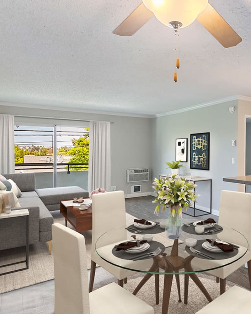 Spacious model apartment at Westside Terrace, Los Angeles, California 