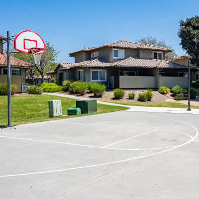 A basketball hoop at Chesterton in San Diego, California