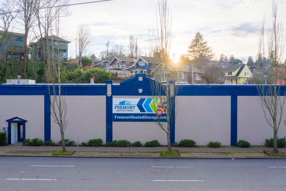 Exterior at Fremont Heated Storage in Seattle, Washington.