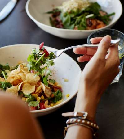 Resident eating lunch at a favorite restaurant near Ironwood Greens in Gresham, Oregon