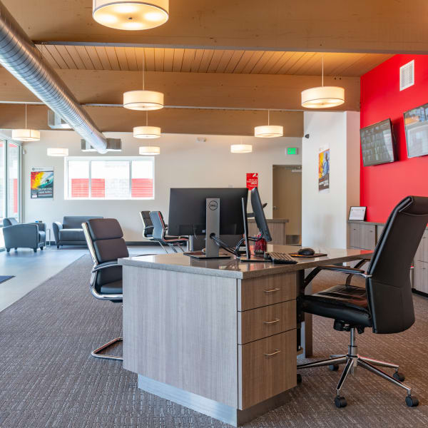 Interior of the leasing office at StorQuest Self Storage in Portland, Oregon