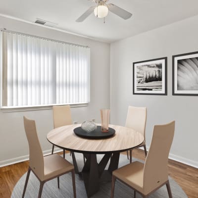 A cozy dining room in a home at Castle Acres in Norfolk, Virginia