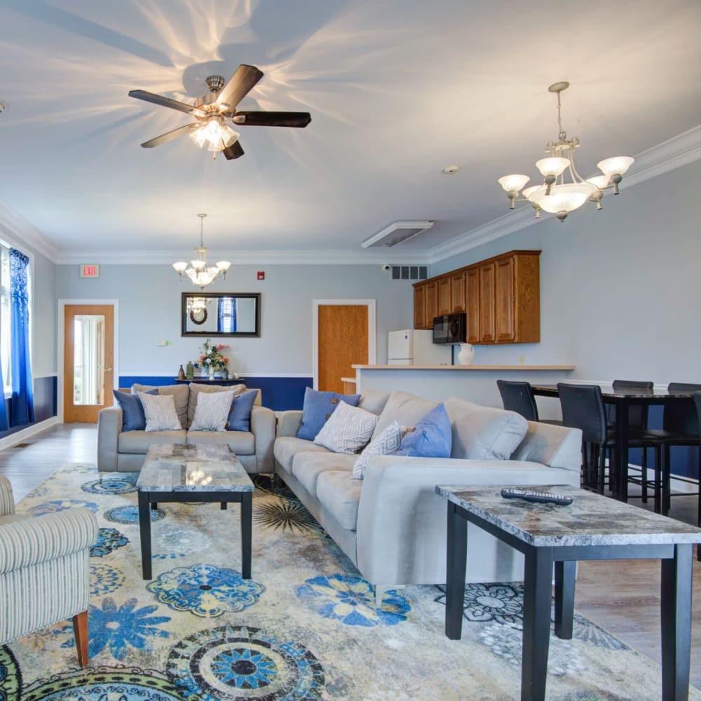 Livingroom at Knollwood Manor Apartments in Fairport, New York