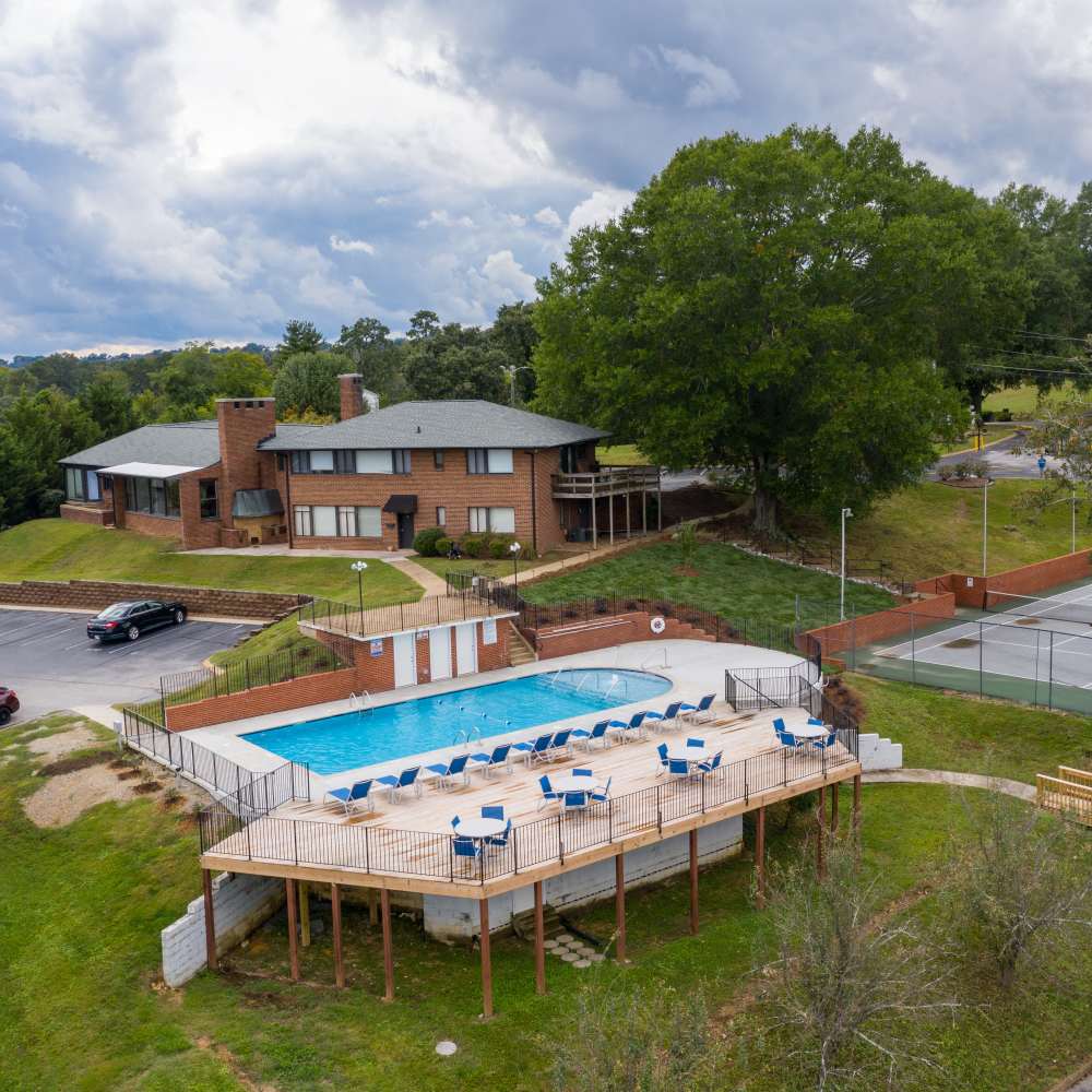 Pool shot at Germantown Gardens in East Ridge, Tennessee