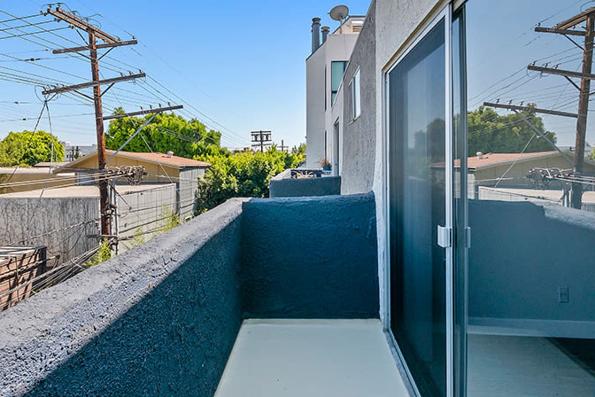 Private patio at Villa Bianca, West Hollywood, California