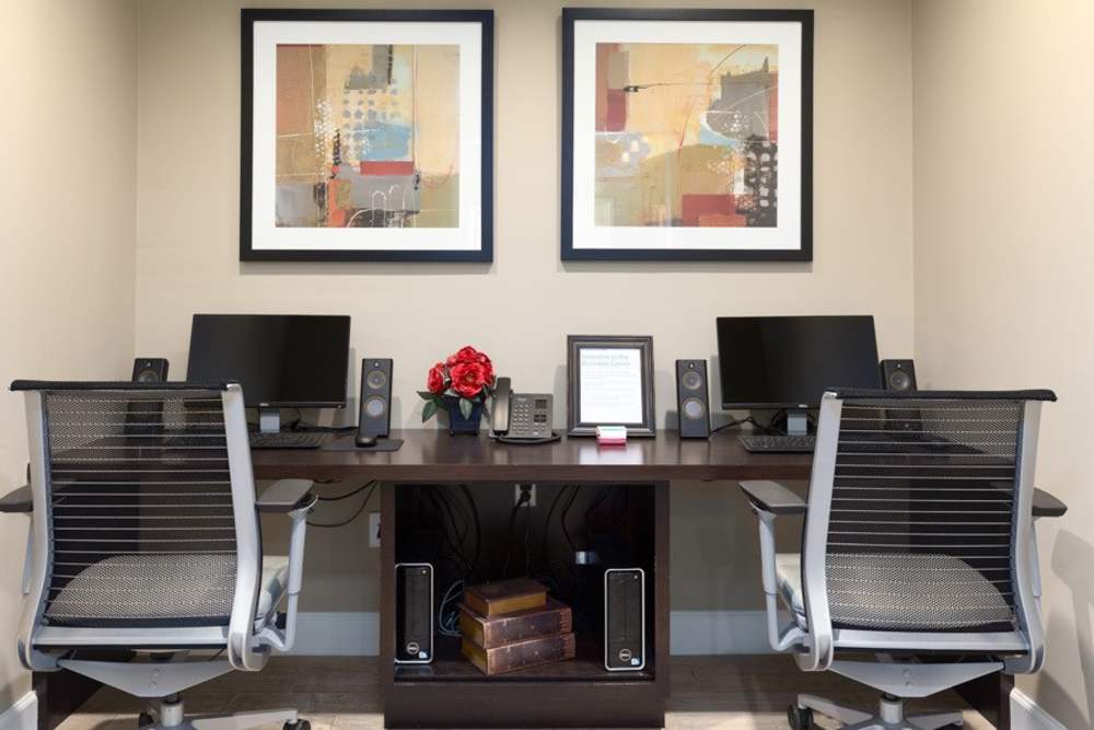Business center at Renaissance at 29th Apartments in Vancouver,Washington