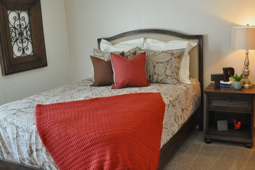 Master bedroom at The Phoenix Apartments in El Paso, Texas