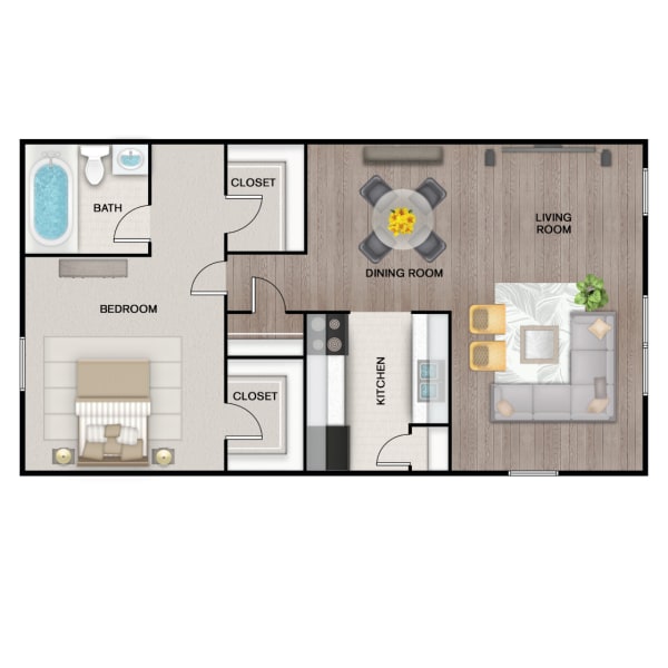 A1 floor plan brochure at The Maxwell in Metairie, Louisiana