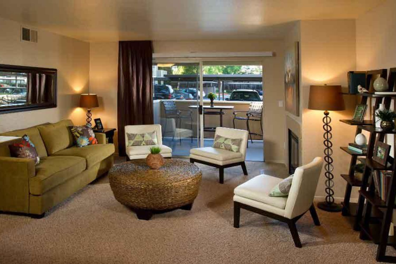 Well appointed living room at Bridges at San Ramon in San Ramon, California