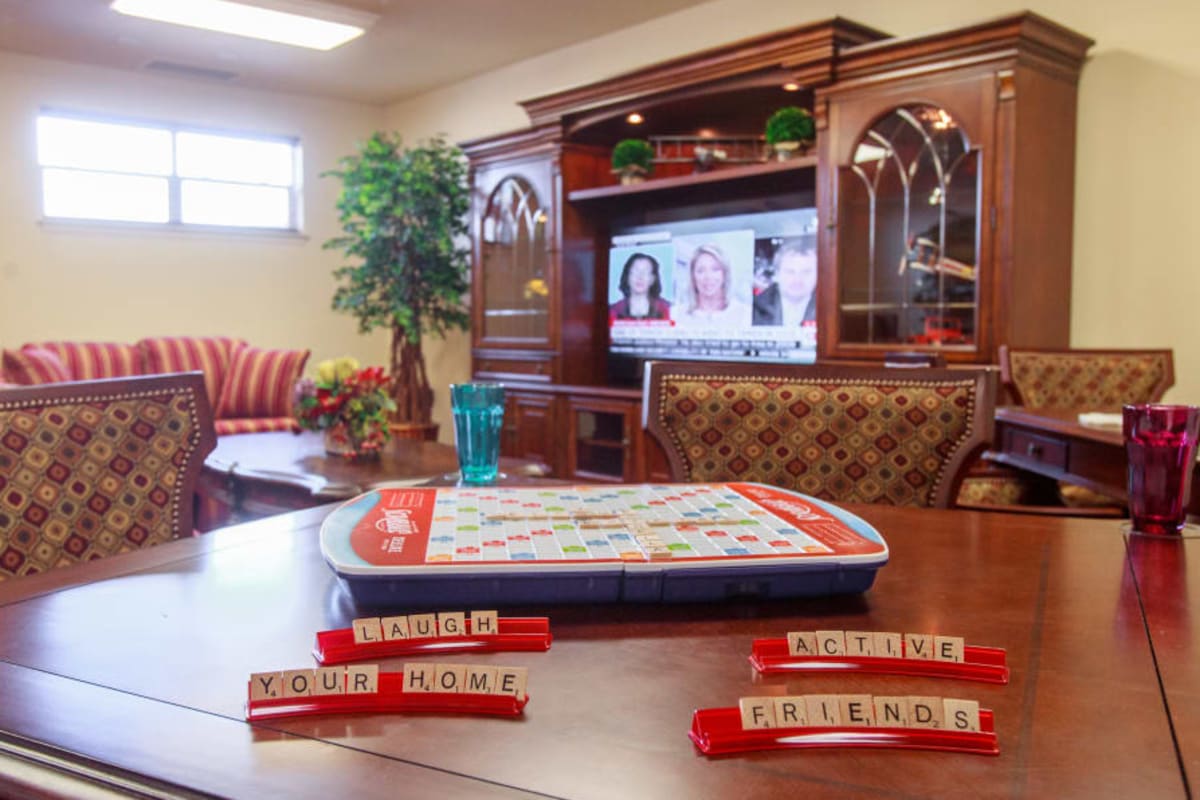 TV room  at Cedarview Gracious Retirement Living in Woodstock, Ontario