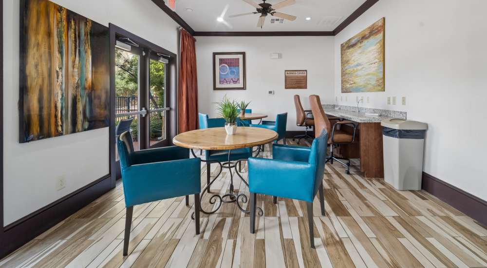 Resident business center at Sunset Lodge in Odessa, Texas     
