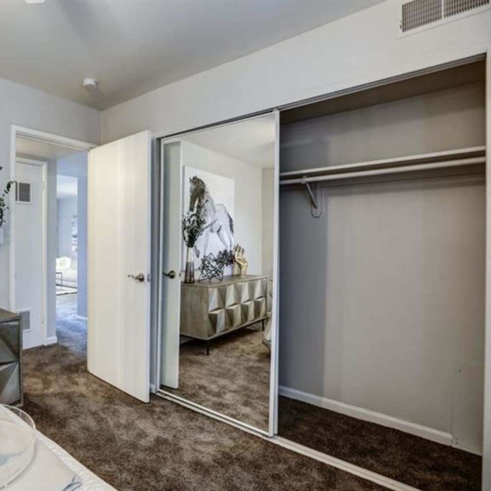 Big closet with mirror at The Boulevard in Roeland Park, Kansas