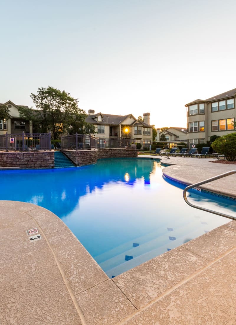 Shimmering pool at Marquis at Town Centre in Broomfield, Colorado