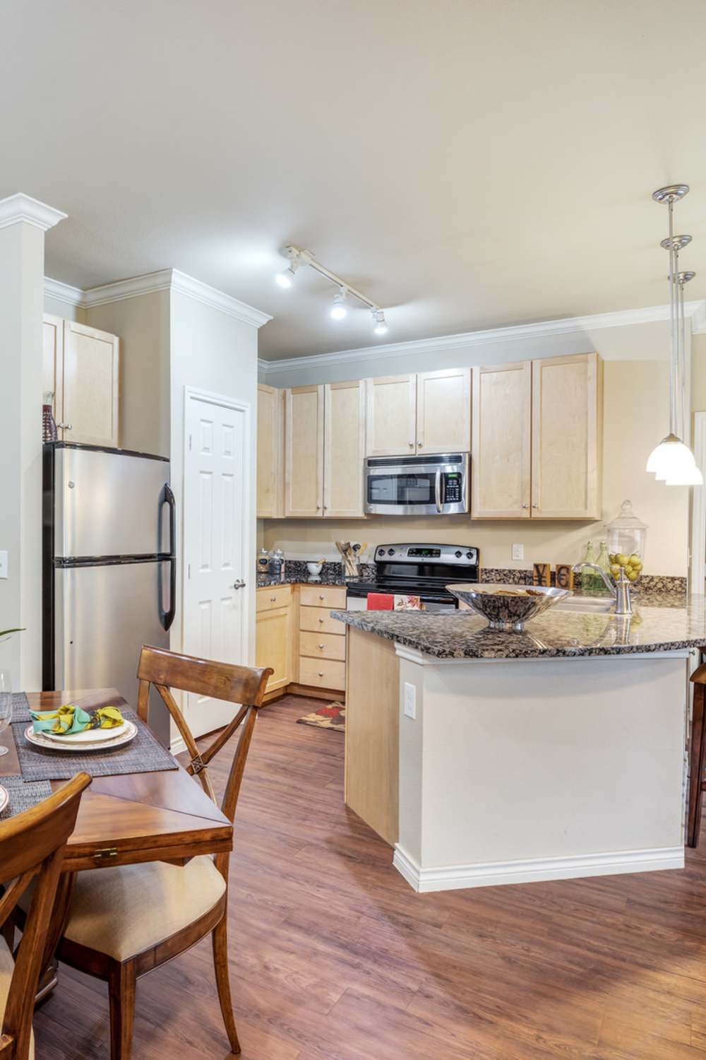 Apartment kitchen at Renaissance At North Park in Lubbock, Texas