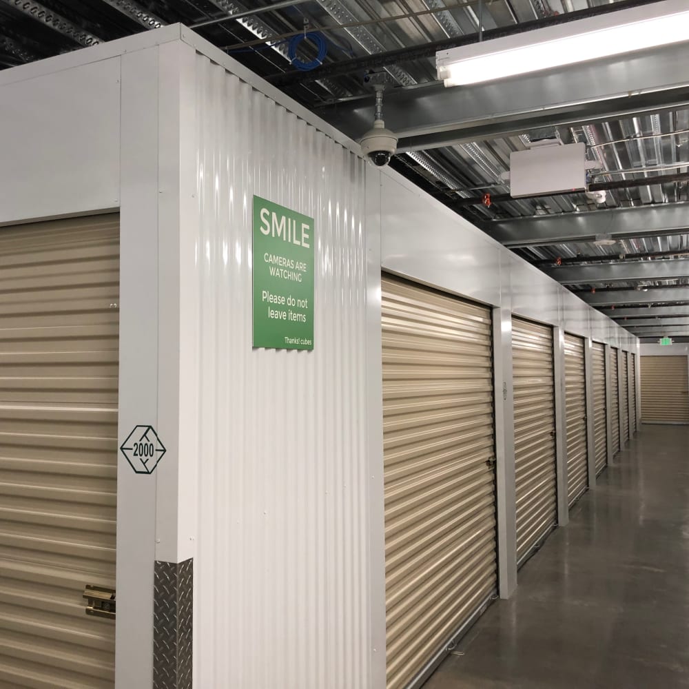 Climate controlled storage units at Cubes Self Storage in Draper, Utah