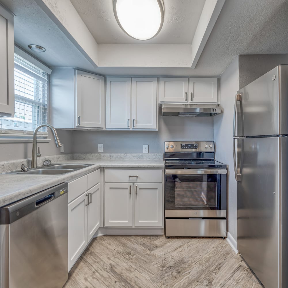 Modern kitchen at Bayside Villas in Panama City, Florida