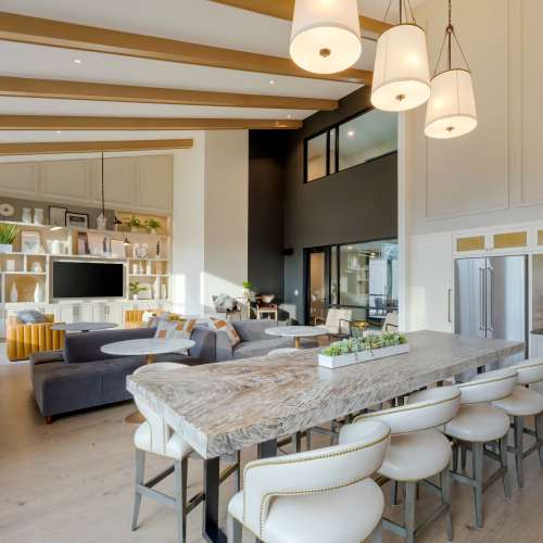 Community clubhouse with premium features at The Calvert in Charlotte, North Carolina
