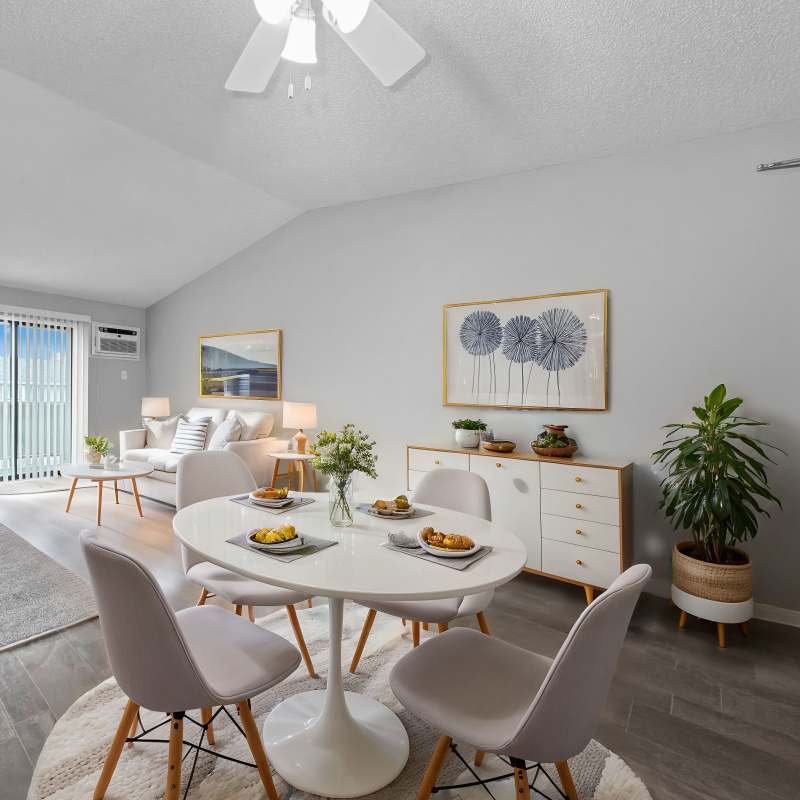Dining room at Westwood Apartments in West Des Moines, Iowa