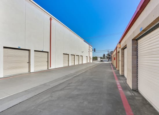 Wide driveways at A-1 Self Storage in El Monte, California