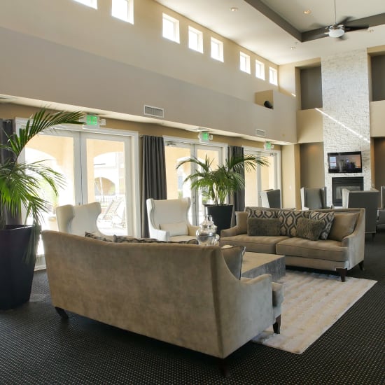 Resident lounge at Vineyard Gate Apartments in Roseville, California