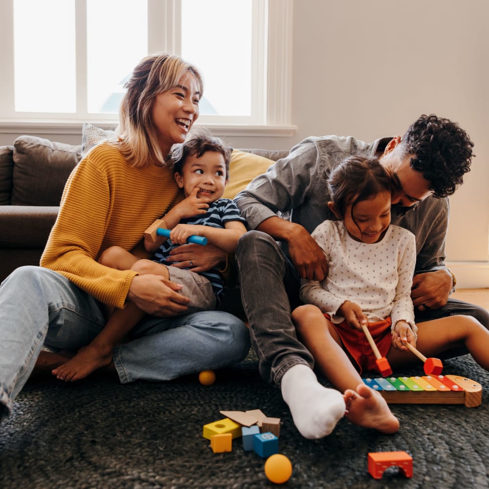 Family at Woodgate Apartments in Enfield, Connecticut