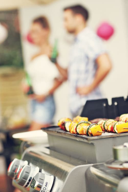 Residents barbecuing at Parallel 36 at Liberty in Athens, Alabama