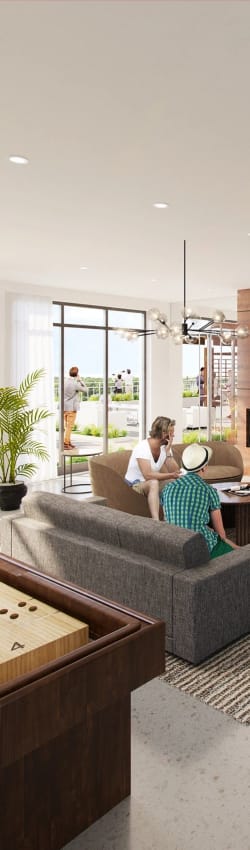 Clubhouse rendering at The Aeronaut in Weymouth, Massachusetts