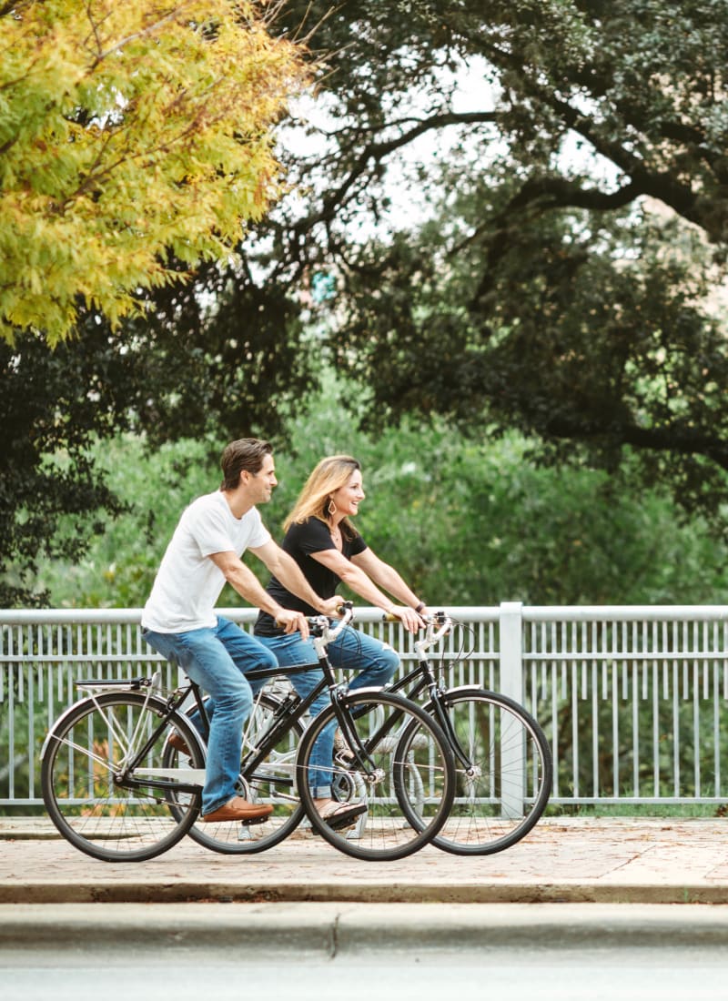 Residents riding bikes in Duluth, Georgia from Marquis at Sugarloaf
