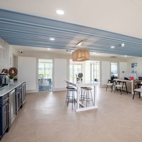 Clubhouse coffee area at The Marley at Trout River in Jacksonville, Florida