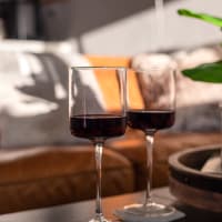 Wine glasses at Crossbrook Apartments in Rohnert Park, California
