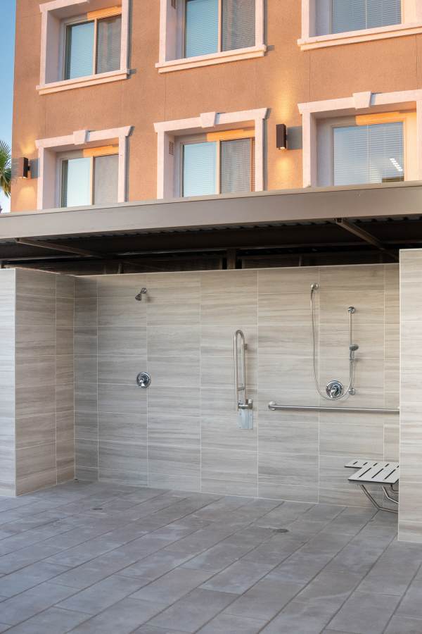 Shower area near pool side at Heirloom at Pebble in Las Vegas, Nevada