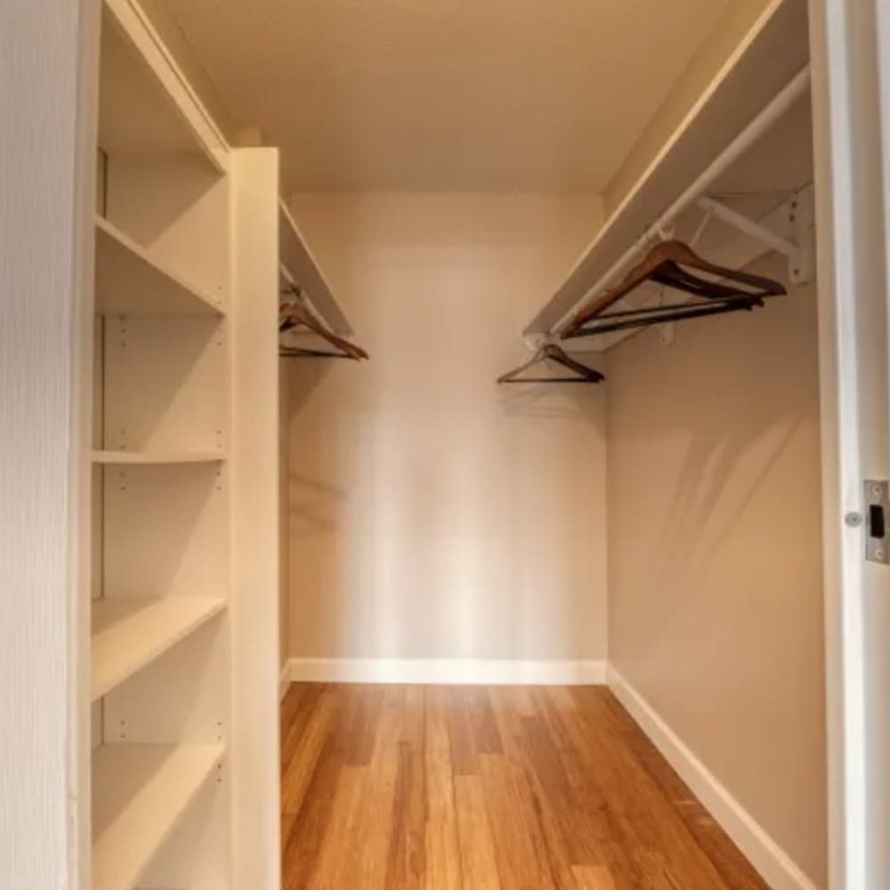 Closet room at Del Coronado Apartments in St. Louis,Missouri